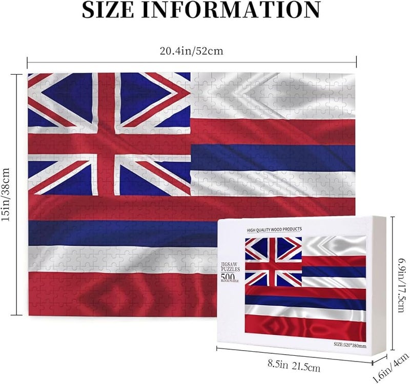 هاواي علم 500 قطعة لغز للأدوات المنزلية الديكور 20.4 × 15 بوصة - Image 4